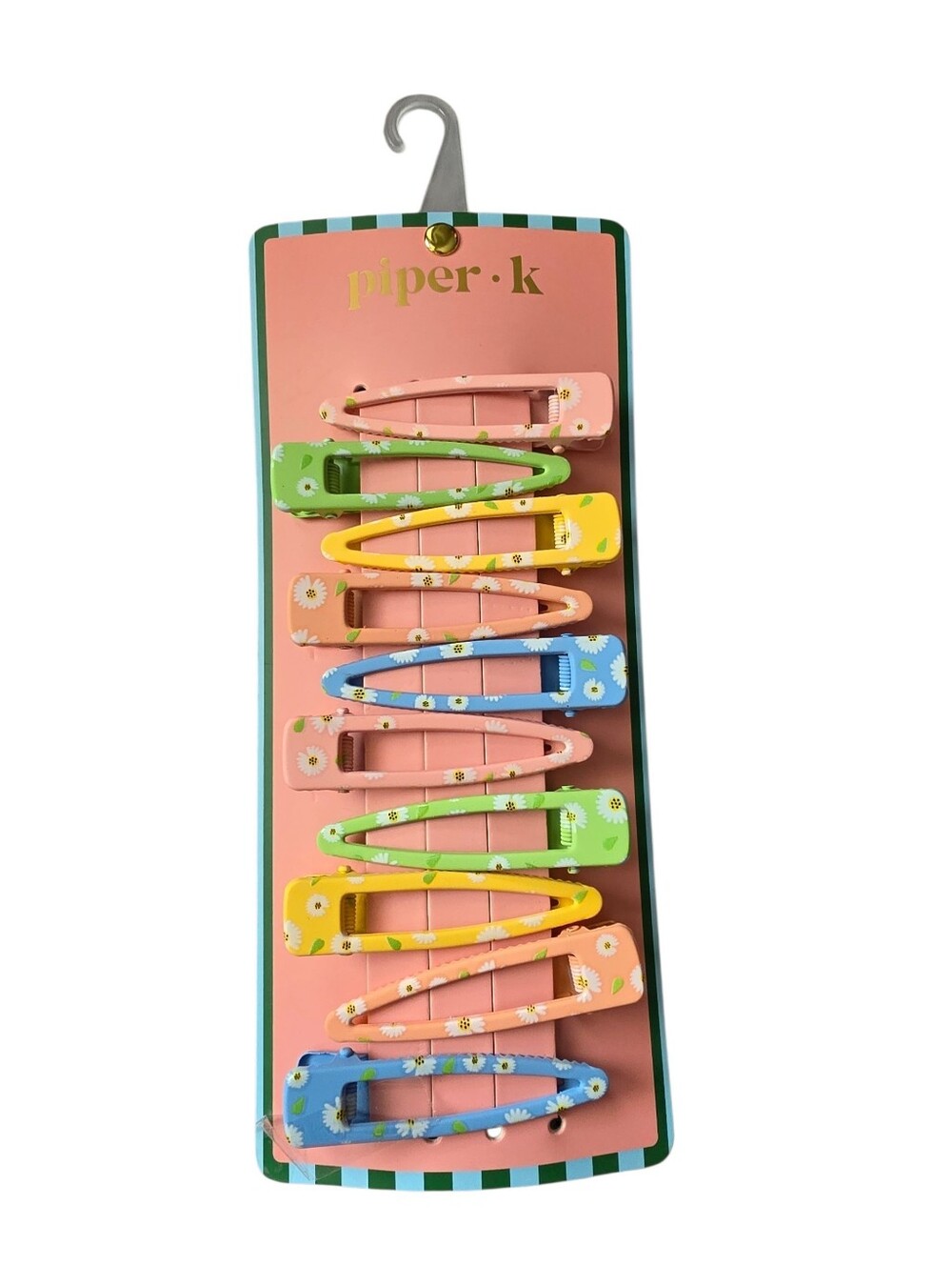 Piper·K Pastel Daisy Alligator Hair Clips - Pink, Yellow, Green, Blue